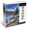 thumbnail image 1 of Lantern Press 1000 Piece Jigsaw Puzzle, Cascades, Hiker and Dog, Get out and Hike, 1 of 5