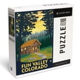 thumbnail image 1 of Lantern Press 1000 Piece Jigsaw Puzzle, Fun Valley, Colorado, Cabin Scene, 1 of 5