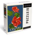 thumbnail image 1 of Lantern Press 1000 Piece Jigsaw Puzzle, Guam, Red Hibiscus Flower, Letterpress, 1 of 5