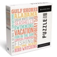 thumbnail image 1 of Lantern Press 1000 Piece Jigsaw Puzzle, Gulf Shores, Alabama, Typography, 1 of 5