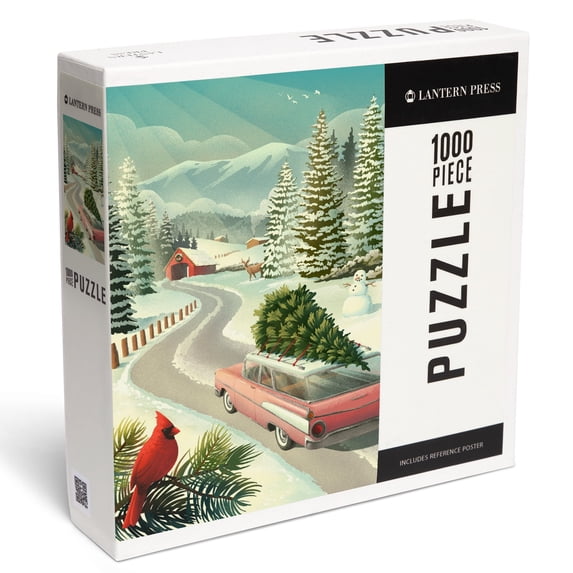 Lantern Press 1000 Piece Jigsaw Puzzle, Holiday Tradition, Christmas Tree Farm