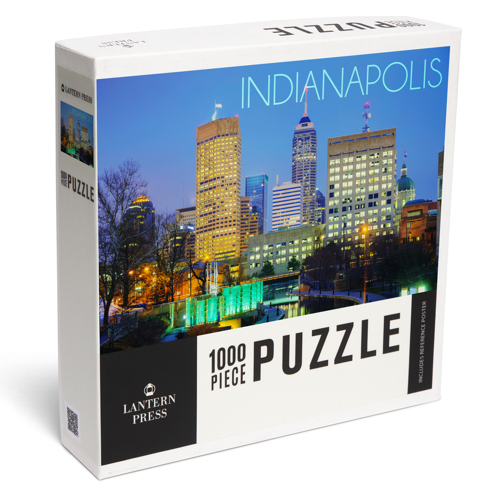 Lantern Press 1000 Piece Jigsaw Puzzle, Indianapolis, Indiana, Skyline