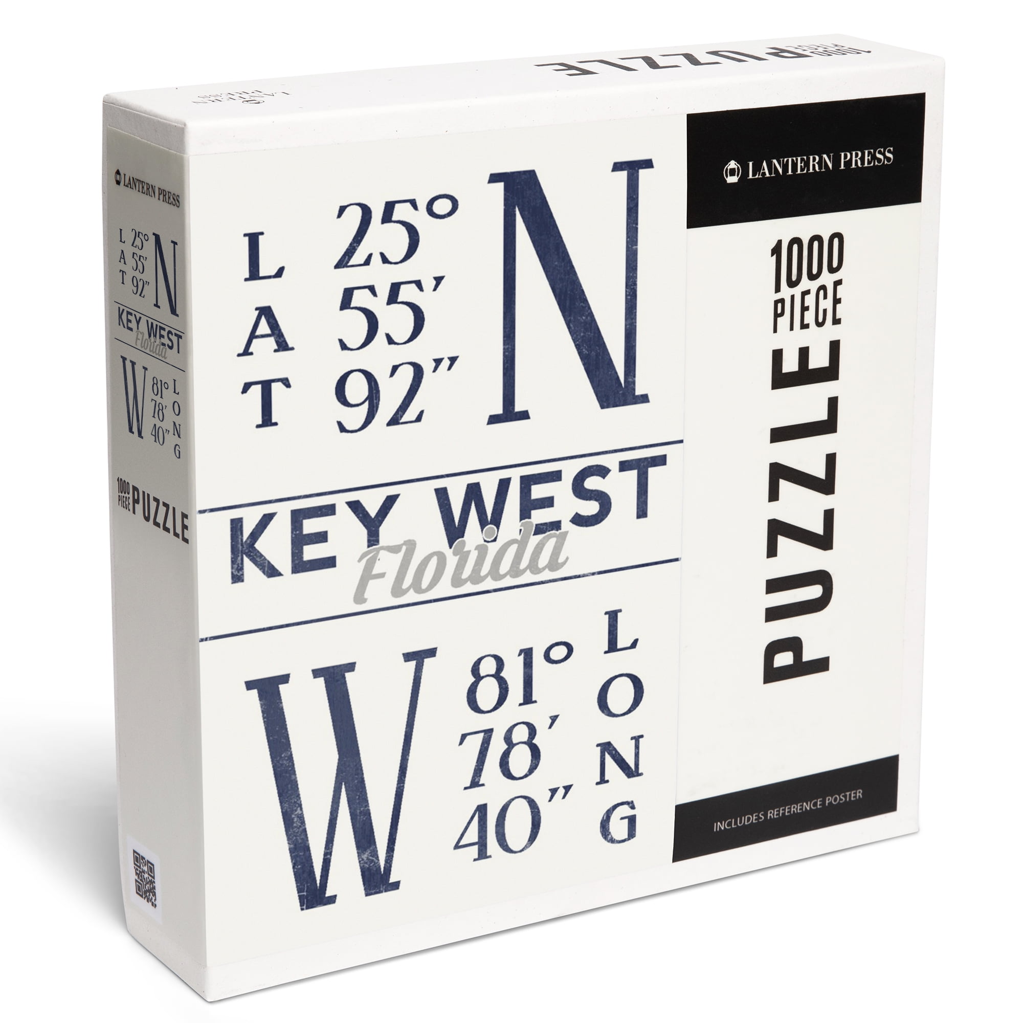 Lantern Press 1000 Piece Jigsaw Puzzle, Key West, Florida, Latitude and ...