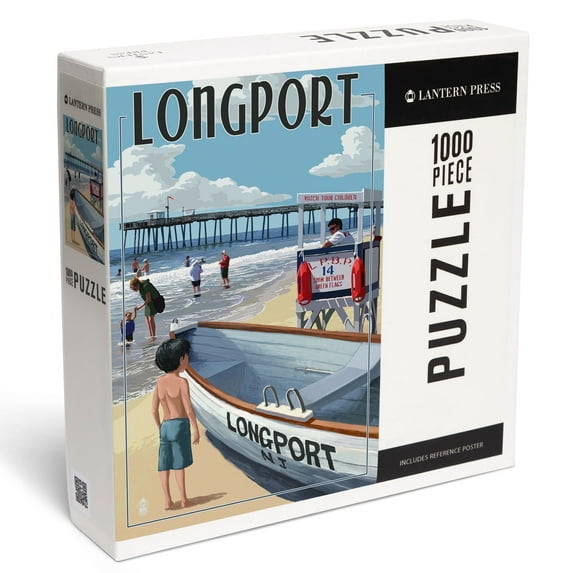 Lantern Press 1000 Piece Jigsaw Puzzle, Longport, New Jersey, Lifeguard Stand