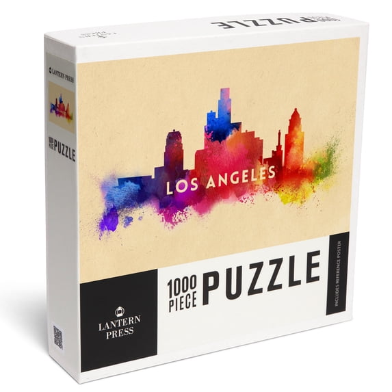 Lantern Press 1000 Piece Jigsaw Puzzle, Los Angeles, California, Skyline Abstract
