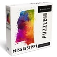 thumbnail image 1 of Lantern Press 1000 Piece Jigsaw Puzzle, Mississippi, State Abstract Watercolor, 1 of 5