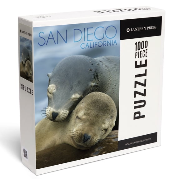 Lantern Press 1000 Piece Jigsaw Puzzle, San Diego, California, Sea Lions Cuddle
