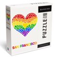 thumbnail image 1 of Lantern Press 1000 Piece Jigsaw Puzzle, San Francisco, California, Gay Pride, Mosaic Heart, Pride Colors, 1 of 5