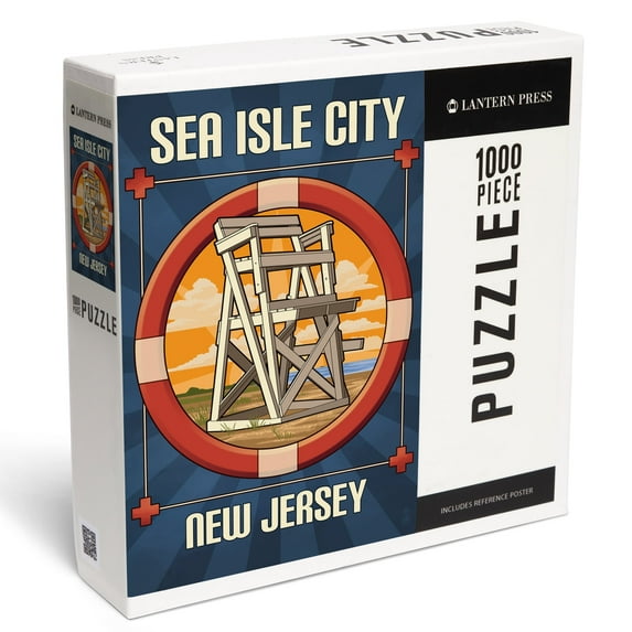Lantern Press 1000 Piece Jigsaw Puzzle, Sea Isle City, New Jersey, Lifeguard Chair