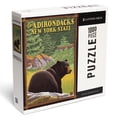 thumbnail image 1 of Lantern Press 1000 Piece Jigsaw Puzzle, The Adirondacks, New York, Black Bear in Forest, 1 of 5
