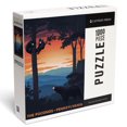 thumbnail image 1 of Lantern Press 1000 Piece Jigsaw Puzzle, The Poconos, Pennsylvania, Black Bear Family, Sunset, 1 of 5