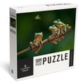 thumbnail image 1 of Lantern Press 1000 Piece Jigsaw Puzzle, Tree Frogs watching Dragonfly, 1 of 5