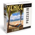 thumbnail image 1 of Lantern Press 1000 Piece Jigsaw Puzzle, Venice, Florida, Palms and Hammock, 1 of 5
