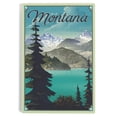 thumbnail image 1 of Lantern Press 6x9 Inch Metal Sign, Montana, Lithograph National Park Series, 1 of 5