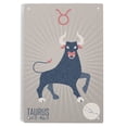 thumbnail image 1 of Lantern Press 6x9 Inch Metal Sign, Taurus, Woven Zodiac, 1 of 5