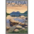 thumbnail image 1 of Lantern Press - Acadia National Park, Maine, Jordan Pond Wall Poster, 14.725" x 22.375" Framed, 1 of 5