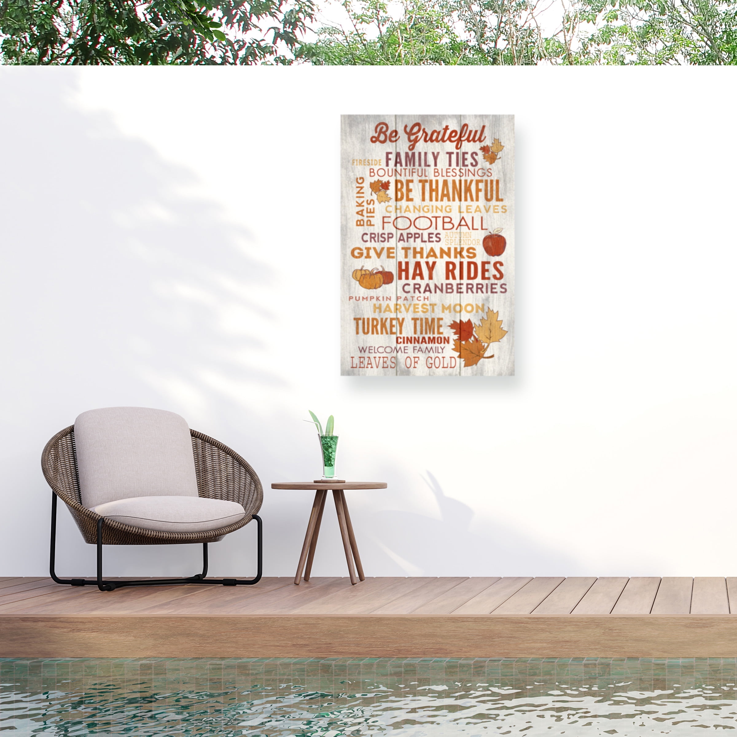 Lantern Press 'Collage 6' Outdoor Canvas 24x16