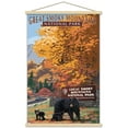 thumbnail image 1 of Lantern Press - Great Smoky Mountains National Park, Park Entrance and Bear Family Wall Poster with Magnetic Frame, 22.375" x 34", 1 of 5