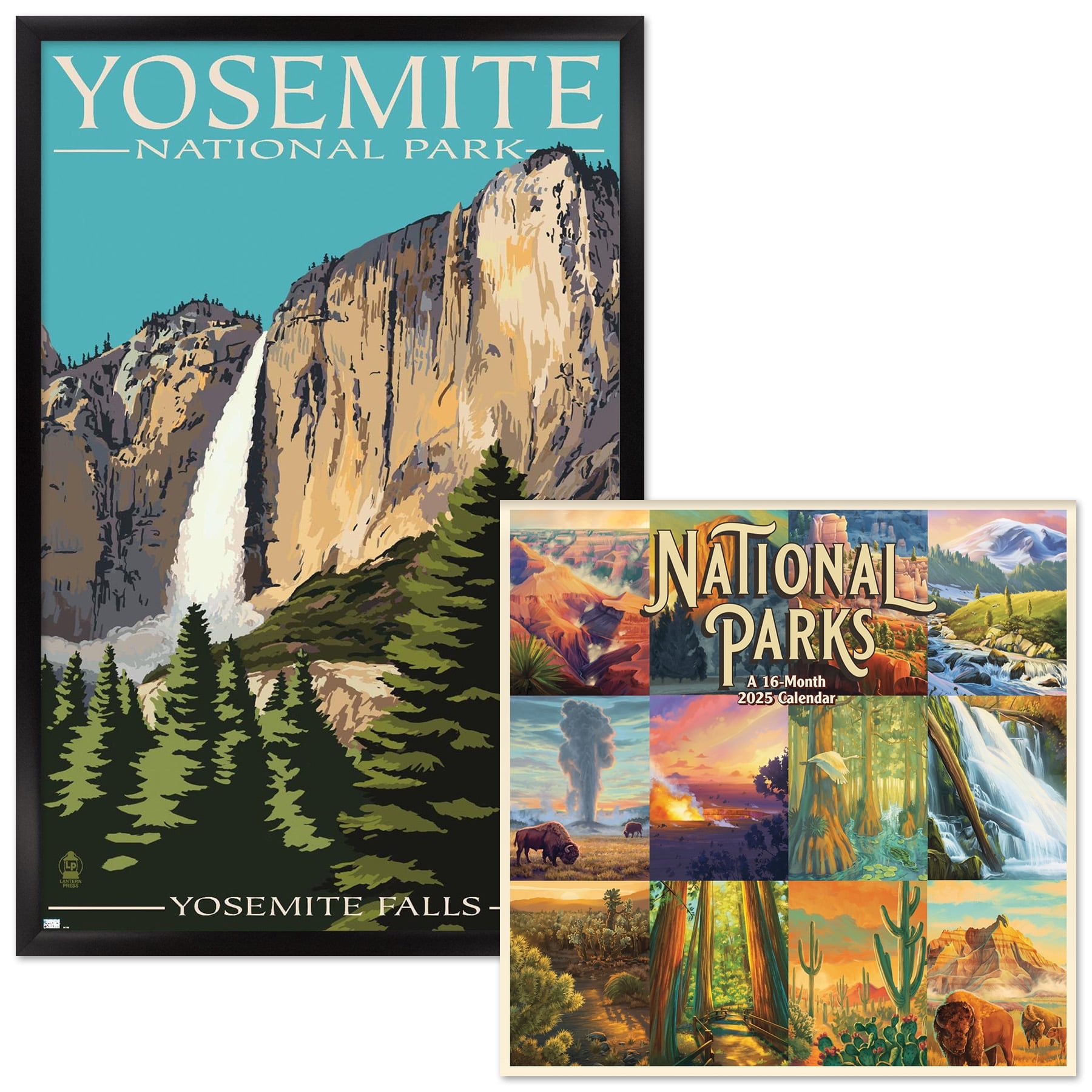 Lantern Press National Parks Framed Poster and 2025 Calendar