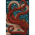thumbnail image 1 of Lantern Press - Yachats, Oregon, Octopus Mosaic Wall Poster, 22.375" x 34", 1 of 4