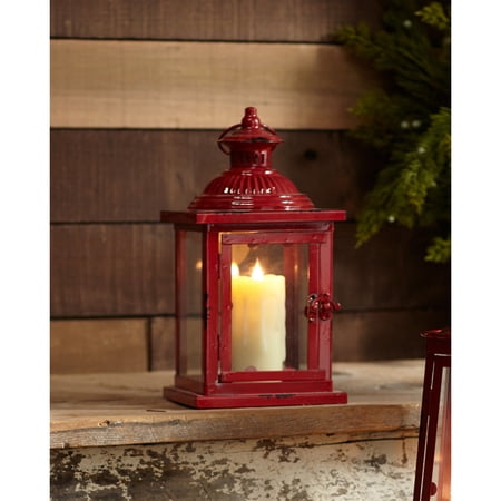 Lantern (Set Of 2) 6"Sq X 13"H Metal, Glass