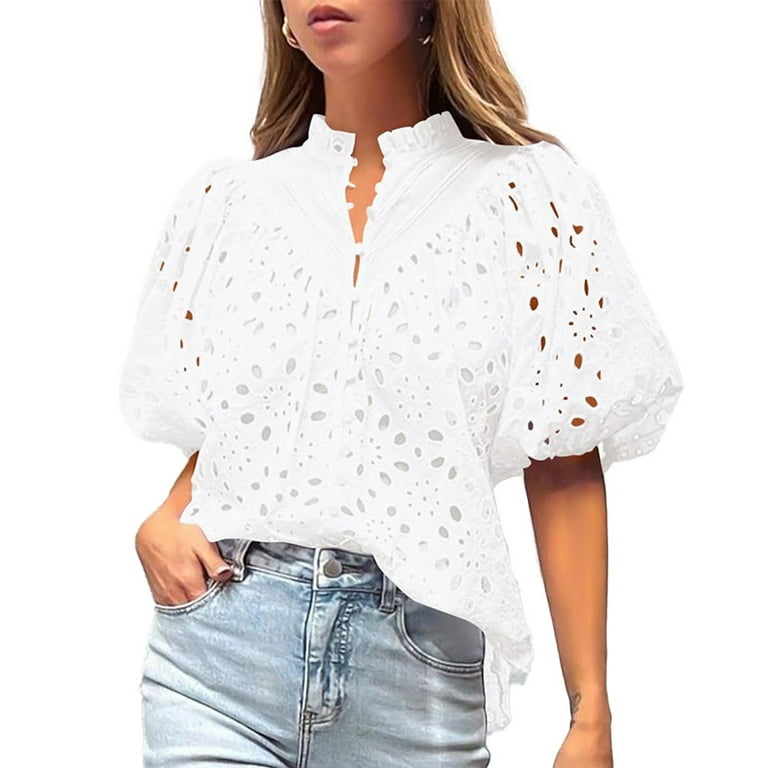 Women's summer lantern sleeve shirt 4400 Women's summer lantern sleeve shirt 4400