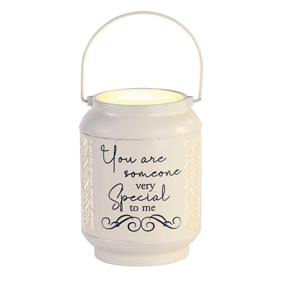 Elanze Designs You Are Someone Special - Ivory 6.7 x 5 Inch Metal Decorative Candle Lantern