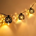 thumbnail image 1 of Lantern String Lights with 10 Clear G40 Bulbs and Star Plastic Lamp Shades, Indoor Outdoor String Lights for Patio Yard Christmas Decor, 1 of 7