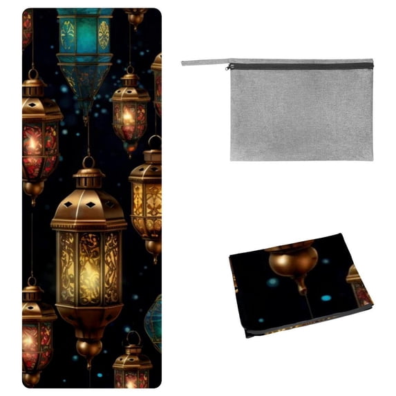 Lantern Yoga Towels with Storage Bag, 72.8"x26.8", Suitable for Yoga, Pilates, Fitness, etc.