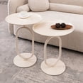 thumbnail image 1 of Lantern-shaped Metal End Table - Modern Small Side Table with Stable Weighted Base & 10.8 Lbs, 1 of 8