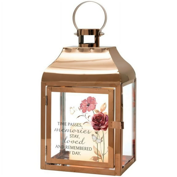 Carson Home Accents 342265 Lantern with Flameless LED Candle & Timer - Remembered - 6 x 12.25 x 4.5 in.