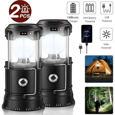 Lanterns, Camping Lantern, Solar Lantern Flashlights Charging for Phone, USB Rechargeable Led Camping Lantern, Collapsible & Portable for Emergency, Hurricanes, Power Outage, Storm