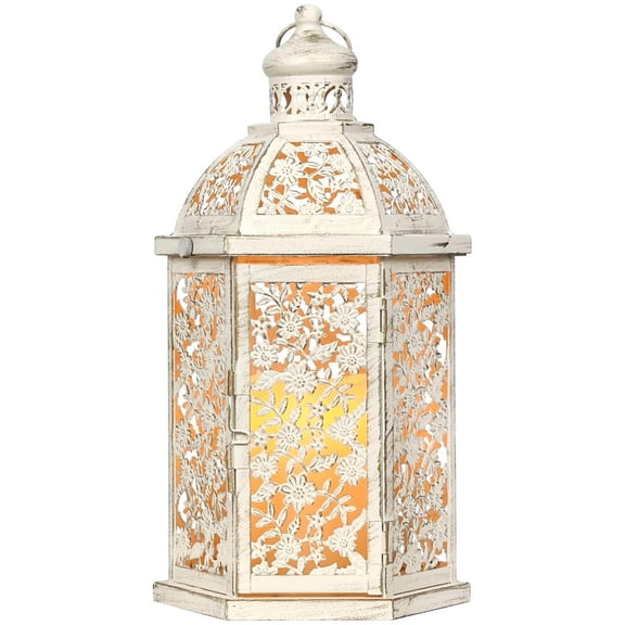 Lanterns Decorative Indoor, Vintage Outdoor Lantern, Metal Candle Holders Lantern Decor for Patio, Front Porch, Wedding, Shelf, Farmhouse Table Decor