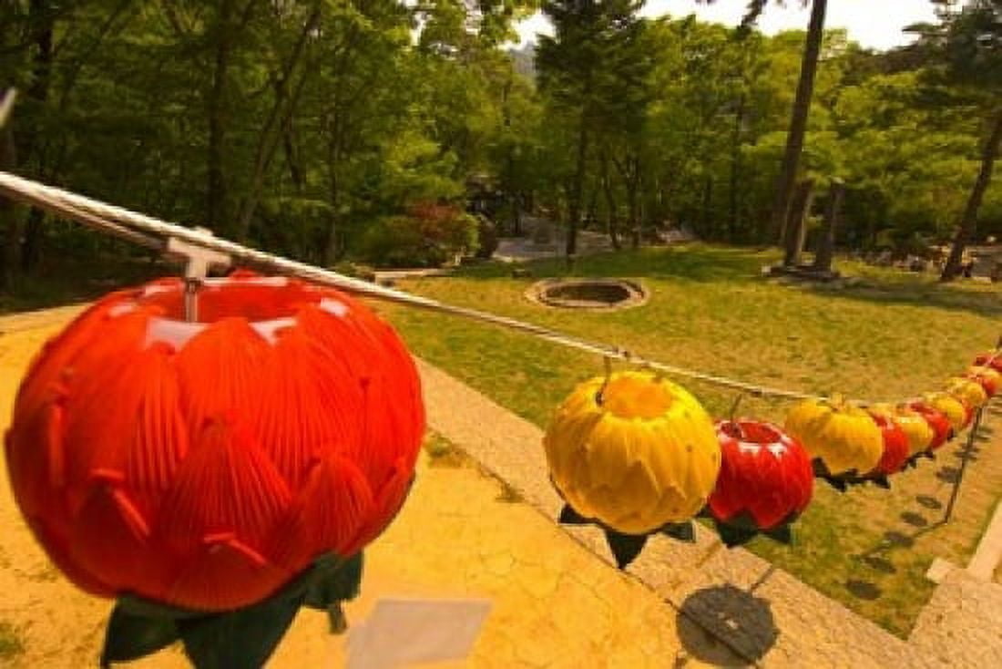 Lanterns Haeinsa Temple Complex Gayasan National Park South Korea Canvas Art - Ellen Clark DanitaDelimont (36 x 24)