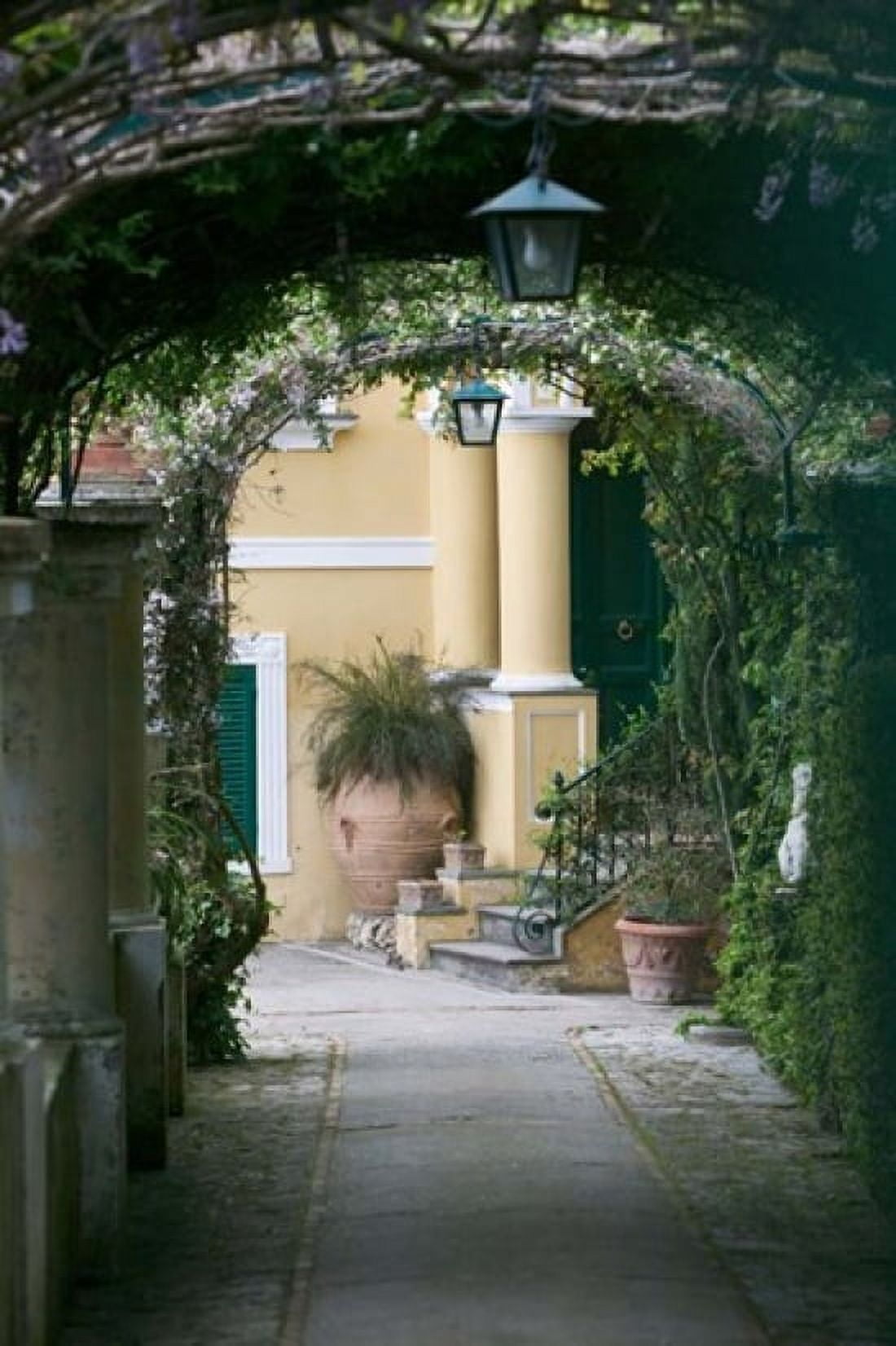 Lanterns in a Garden Capri Naples Italy Canvas Art - Panoramic Images (12 x 19)