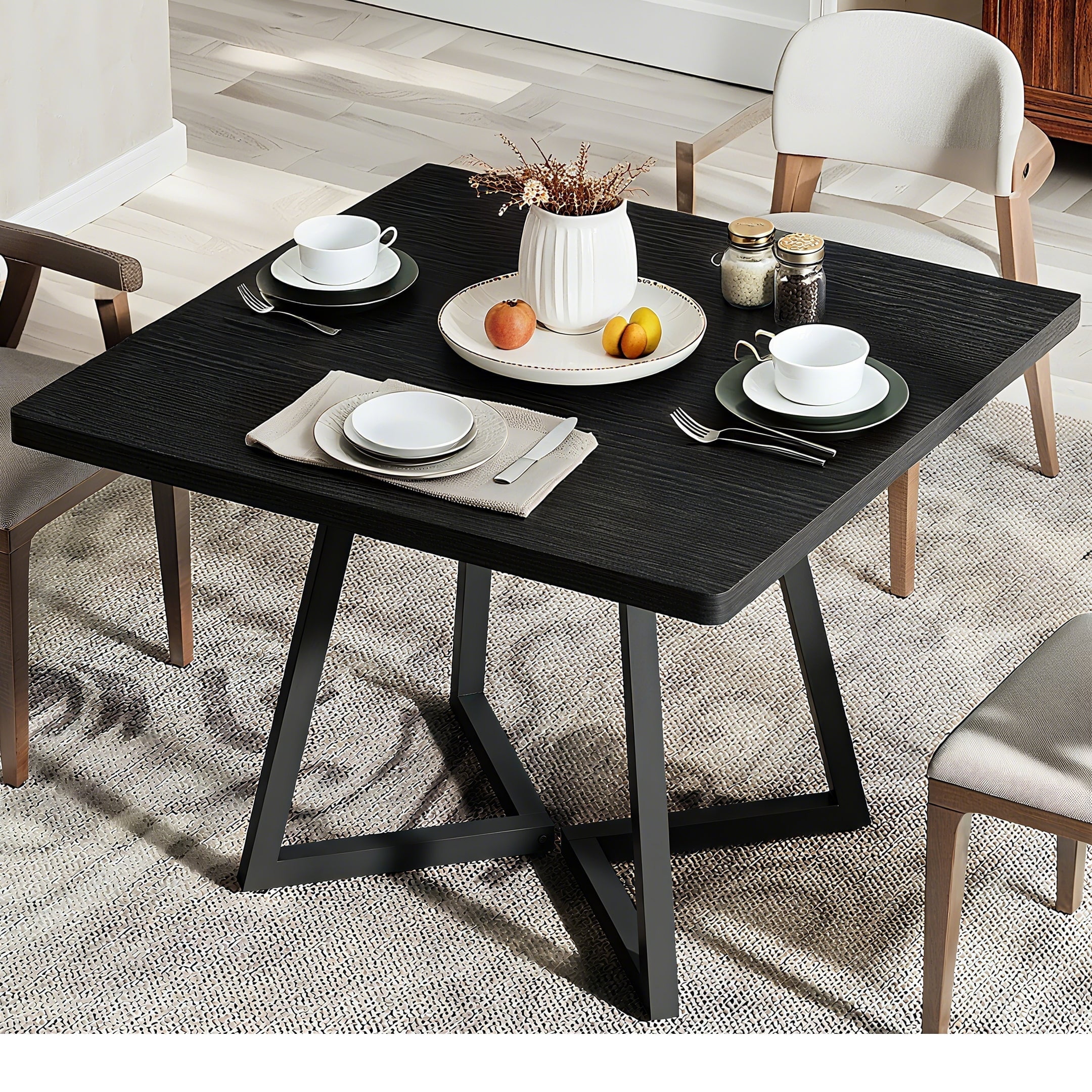 Lantine 31.5" Dining Table for 4, Modern Square Kitchen Table for ...