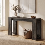 Fnova 70.9" Extra Long Console Table, Wide Sideboard Sofa Table, Farmhouse Entryway Table Behind Couch Accent Table for