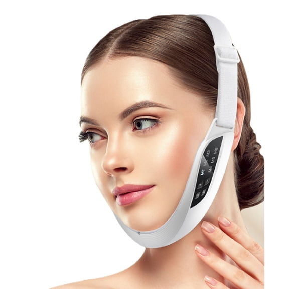 Lantu Microcurrent V-Face Beauty Device, 6 Modes & 8 Intensity Levels, EMS Lifting & Tightening Massager with Adjustable Strap, Type-C Rechargeable
