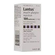 Lantus (Insulin Glargine Injection) U-100 Injectable, 10-mL vial