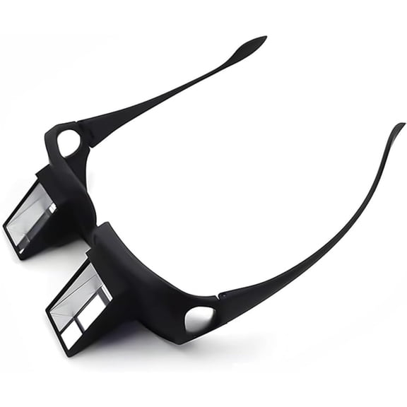 Lantuu Lazy Glasses, Horizontal Prism Spectacles for Lying Down, Bed Reading TV Watching Glasses with Clear Vision, Neck Pain Relief, Fits Over Prescription Eyeglasses