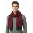 thumbnail image 1 of Lanvin Burgundy Luxurious Modern 100% Virgin Wool Scarf for mens, 1 of 3