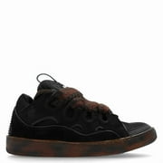 LANVIN Curb Leather Low-Top Sneakers, Brand Size 35 ( US Size 4 )