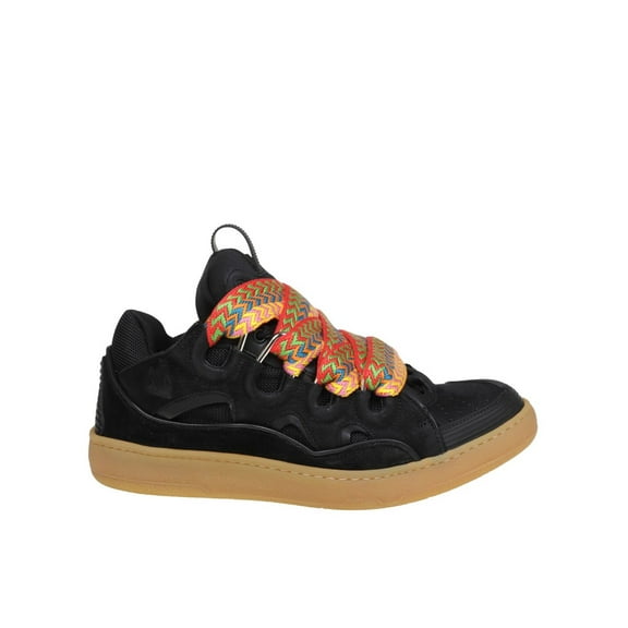 Lanvin Curb Sneakers In Leather And Suede Black (Women's)