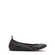 Lanvin Gathered Design Leather Ballerina Flats Black (Women's)