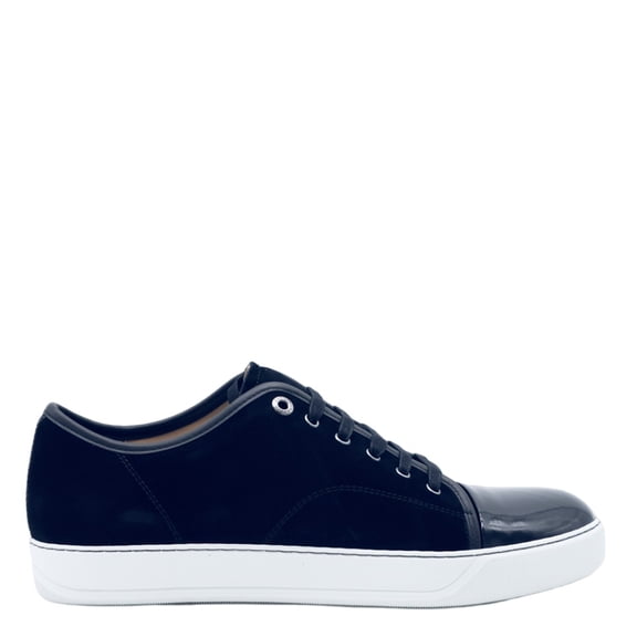 Lanvin Low-Top Sneakers With Glossy Toe Cap Black (Men's)