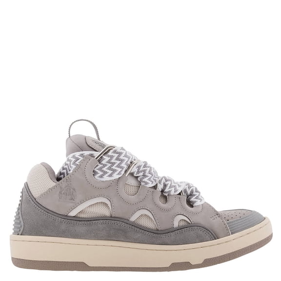 Lanvin Male Leather-Blend Sneakers Grey Sizes IT 34-50 2/3