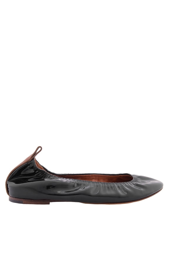 Patent Leather Ballerina Flats, Brand Size 38 ( US Size 7 )