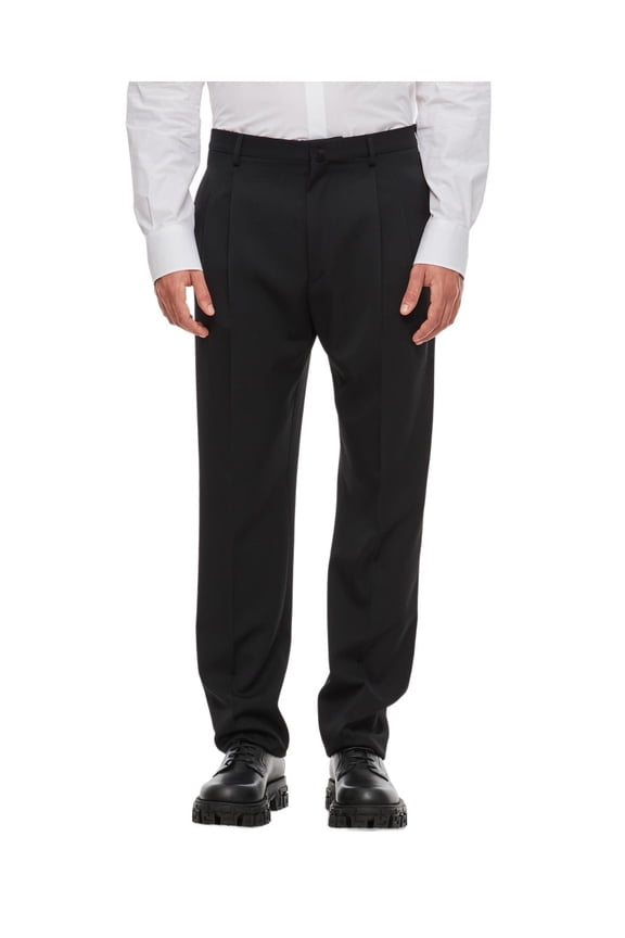 Straight Leg Wool Trousers (Men's)