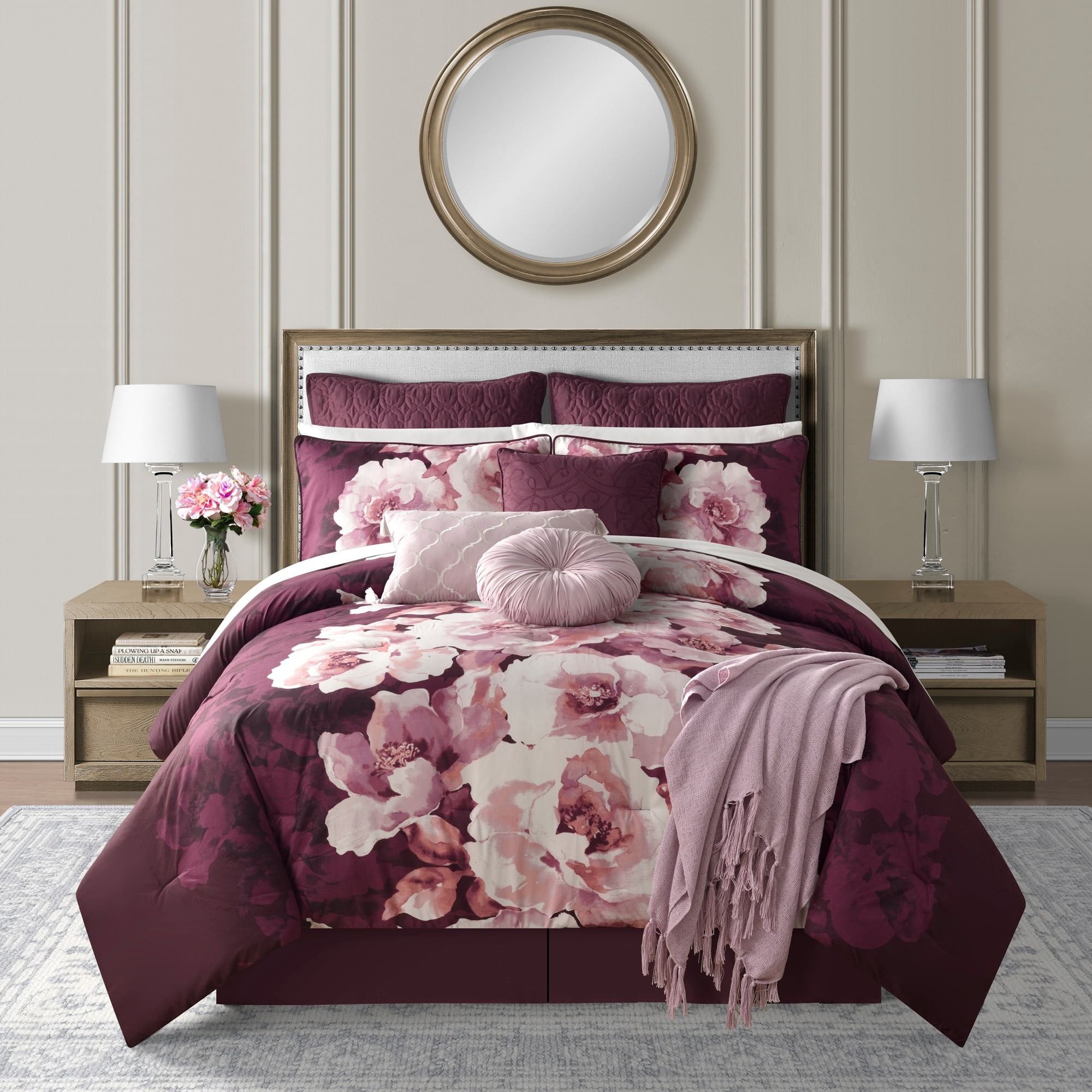Liana Oversized Floral 14 Piece Comforter Set