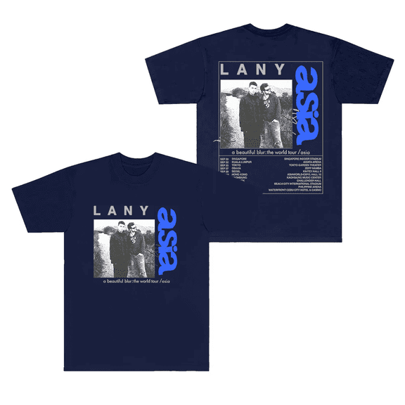 Lany Merch T-Shirt A Beautiful Blur Asia World Tour T Shirts Women Men Short Sleeve Top Tee